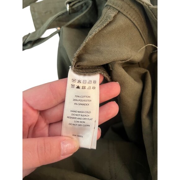 Sincerely Jules Olive Green Overalls Women’s Size L Adjustable Straps Wide Leg - Picture 3 of 6